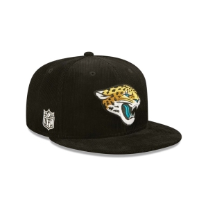 9fifty New Era Jacksonville Jaguars NFL Retro Cord Gorras Negros | DCMJH-3581