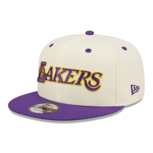 9fifty New Era La Lakers Logo Blend Gorras Blancos | FLESD-3217