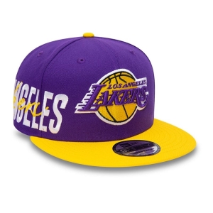 9fifty New Era La Lakers Side Font Gorras Morados | YTVXJ-5973