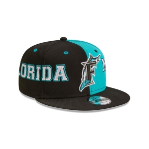 9fifty New Era Miami Marlins Teamsplit Gorras Negros | TYJVZ-9053