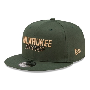 9fifty New Era Milwaukee Bucks Script Logo Gorras Verdes | INPXJ-3705