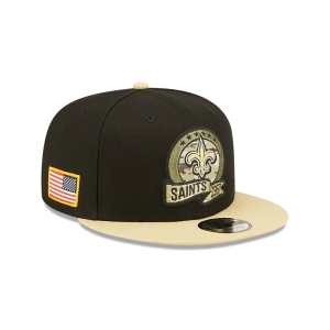 9fifty New Era New Orleans Saints NFL Salute To Service Gorras Negros | OIMBR-3698