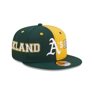 9fifty New Era Oakland Athletics Teamsplit Gorras Verdes | VRKZM-6051