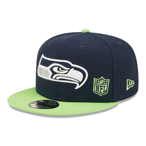 9fifty New Era Seattle Seahawks NFL Letter Arch Gorras Azules | OMYHG-6542