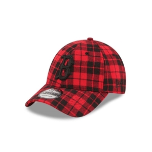 9forty New Era Boston Sox Plaid Adjustable Gorras Rojos | SMWUG-6018