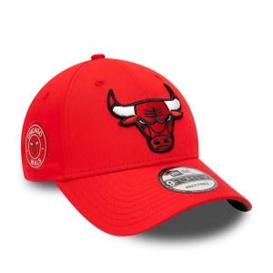 9forty New Era Chicago Bulls Team Side Patch Adjustable Gorras Rojos | VHBSP-5896