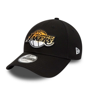 9forty New Era La Lakers Gradient Infill Adjustable Gorras Negros | IQLUC-6107