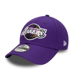 9forty New Era La Lakers Print Infill Gorras Morados | JSYWU-8054