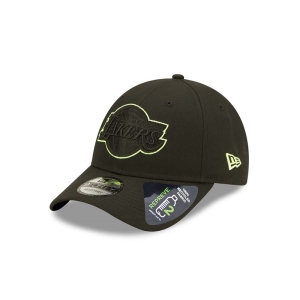 9forty New Era La Lakers Repreve Neon Adjustable Gorras Negros | DFBIR-6520