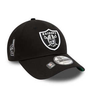 9forty New Era Las Vegas Raiders Team Side Patch Adjustable Gorras Negros | RJUFP-5934