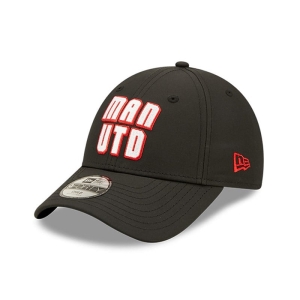 9forty New Era Manchester United Wordmark Youth Adjustable Gorras Negros | ESDZH-1378
