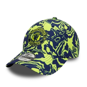 9forty New Era Manchetser United Fc All Over Print Adjustable Gorras Azules | GWZCV-7456