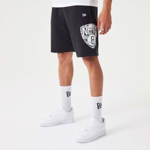 Bermudas New Era Brooklyn Nets NBA Team Logo Negros | WCDZU-0263