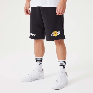 Bermudas New Era La Lakers NBA Wordmark Oversized Negros | PVCDZ-4068