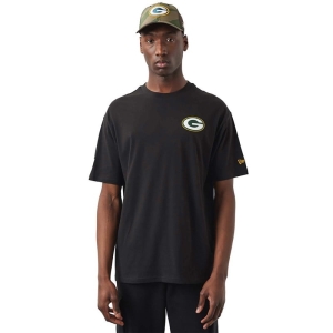 Camiseta New Era Bay Packers NFL Foil Negros | TSADC-4591