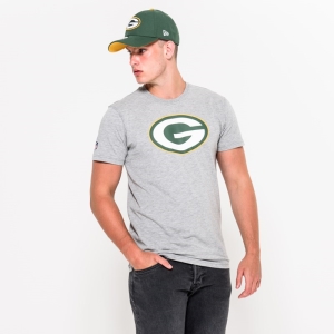 Camiseta New Era Bay Packers Team Logo Grises | AXUKE-0985