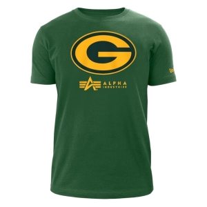 Camiseta New Era Bay Packers X Alpha Industries Verdes | VHKRJ-8942