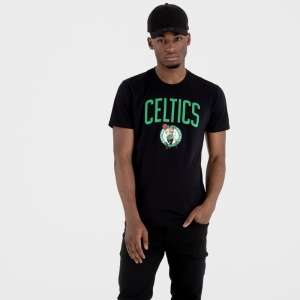 Camiseta New Era Boston Celtics Team Logo Negros | OTGLR-5739
