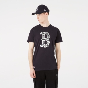 Camiseta New Era Boston Sox Logo Azules | YCVKE-5671