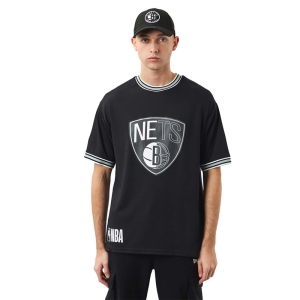 Camiseta New Era Brooklyn Nets NBA Team Logo Negros | VXAYW-0184
