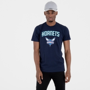 Camiseta New Era Charlotte Hornets Team Logo Azules | ICLVJ-0215