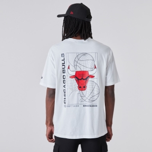 Camiseta New Era Chicago Bulls Basketball Estampados Blancos | XVYBK-7285