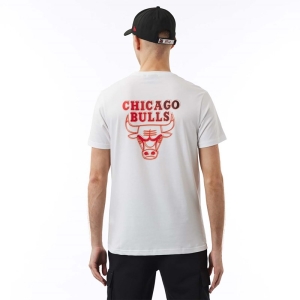 Camiseta New Era Chicago Bulls NBA Neon Fade Blancos | NXCMV-3150