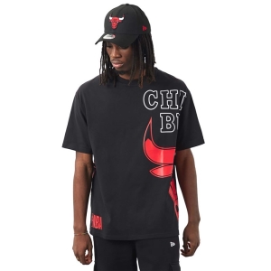 Camiseta New Era Chicago Bulls NBA Side Logo Negros | TNXHF-1893