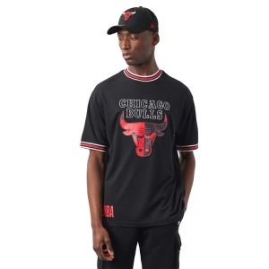 Camiseta New Era Chicago Bulls NBA Team Logo Negros | RKMFG-8410