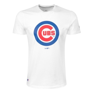 Camiseta New Era Chicago Cubs Team Logo Blancos | DWLYX-3875