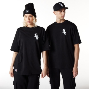 Camiseta New Era Chicago Sox League Essential Oversized Negros | LNOUW-6851