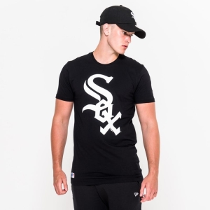 Camiseta New Era Chicago Sox Logo Negros | IUQEB-6510