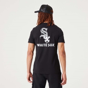 Camiseta New Era Chicago Sox MLB Drip Logo Negros | UPTAZ-1850