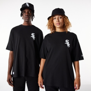 Camiseta New Era Chicago Sox MLB League Essentials Oversized Negros | SELUY-8241