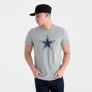 Camiseta New Era Dallas Cowboys Team Logo Grises | VYXJA-9251