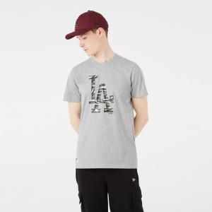 Camiseta New Era La Dodgers Logo Grises | XJSRA-8769