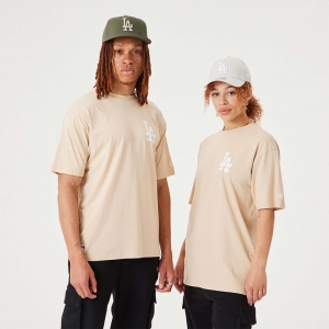Camiseta New Era La Dodgers MLB League Essential Oversized Creme | SQUDI-4396