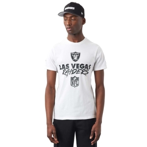 Camiseta New Era Las Vegas Raiders NFL Script Blancos | DYUVO-4712