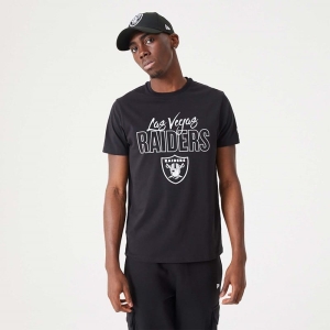 Camiseta New Era Las Vegas Raiders NFL Script Negros | LSFYT-7564