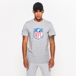Camiseta New Era NFL Logo Grises | VHCQA-8697