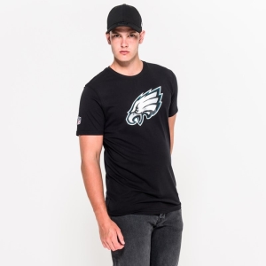 Camiseta New Era Philadelphia Eagles Team Logo Negros | CFOMI-7832
