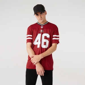 Camiseta New Era San Francisco 49ers Oversized Jersey Rojos | ZJRFD-5096
