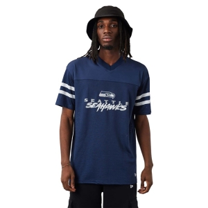 Camiseta New Era Seattle Seahawks NFL Script Jersey Azules | UBEXC-6819