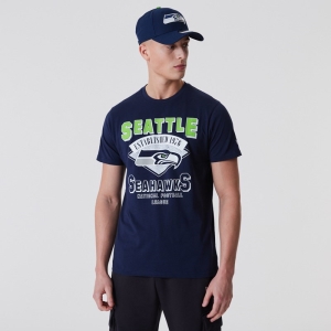 Camiseta New Era Seattle Seahawks NFL Team Wordmark Azules | DRPZE-6150