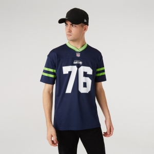 Camiseta New Era Seattle Seahawks Oversized Jersey Azules | ETIWL-8634
