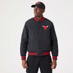 Chaquetas New Era Chicago Bulls NBA Script Bomber Negros | EBIAV-0879