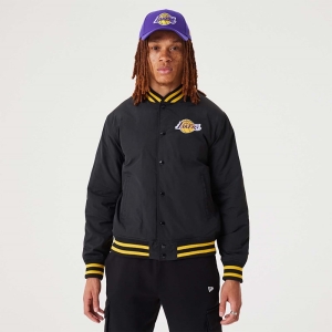 Chaquetas New Era La Lakers NBA Script Bomber Negros | VMRQA-8306