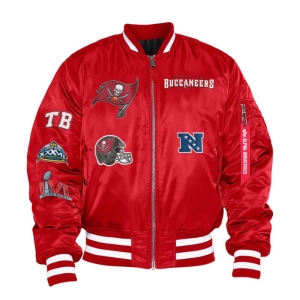 Chaquetas New Era Tampa Bay Buccaneers X Alpha Industries Reversible Bomber Rojos | LNJDH-4352