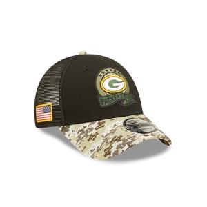 Gorras De Camionero New Era Bay Packers NFL Salute To Service Gorras Negros | DUFIO-8297