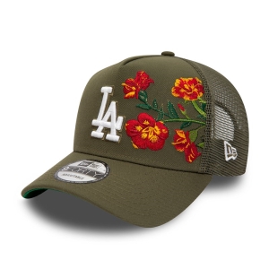 Gorras De Camionero New Era La Dodgers MLB Floral A-frame Gorras Verdes | OKWSC-0652